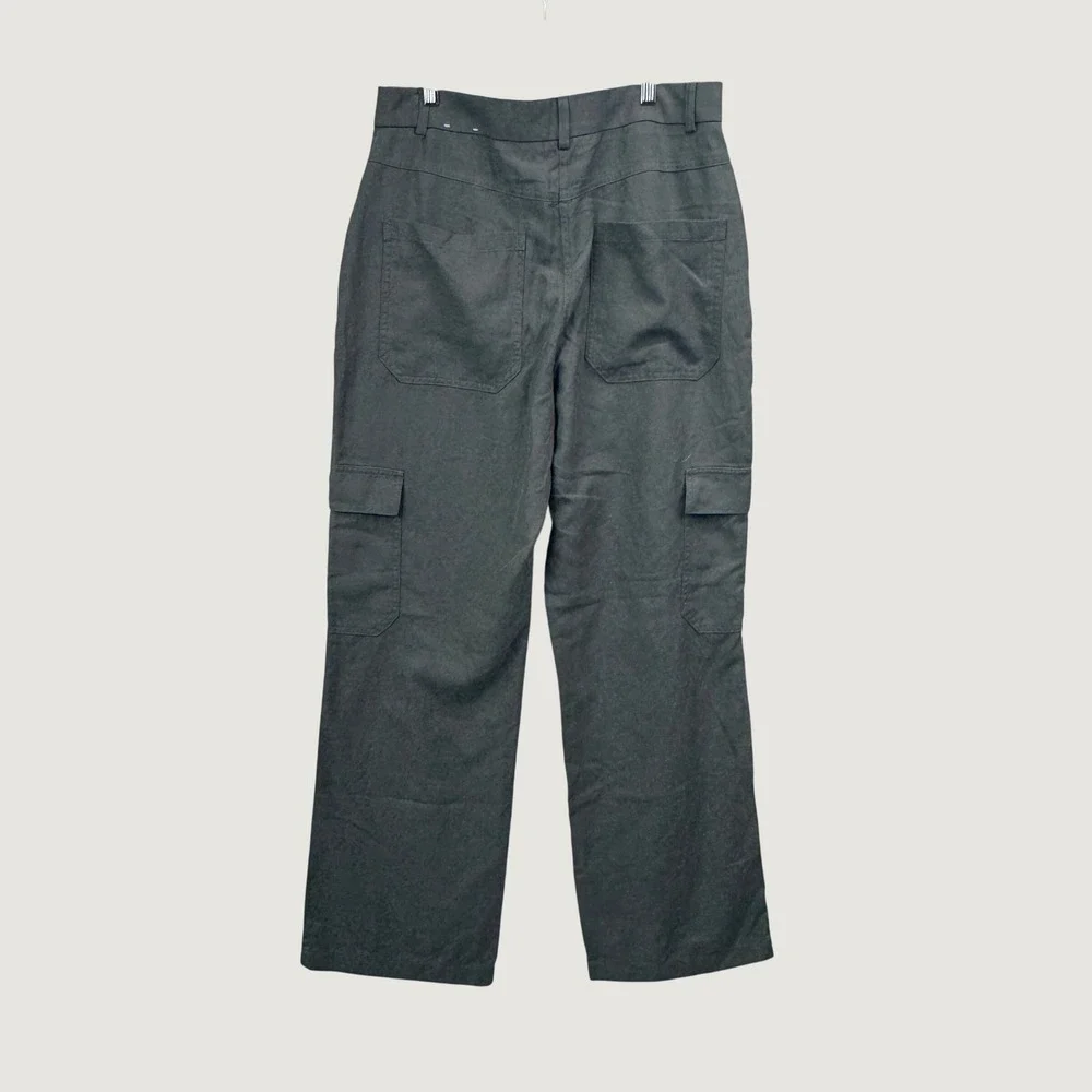 Express Cargo Pants 10R Olive Green‎ Wide Leg High Rise Utility Gorpcore